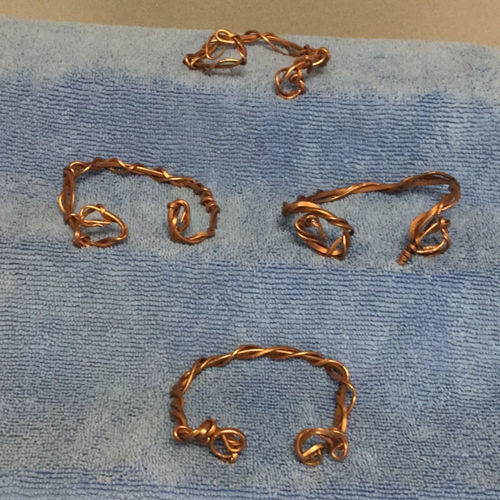 Hammered Copper Free-Style Bracelet (Any Gender)